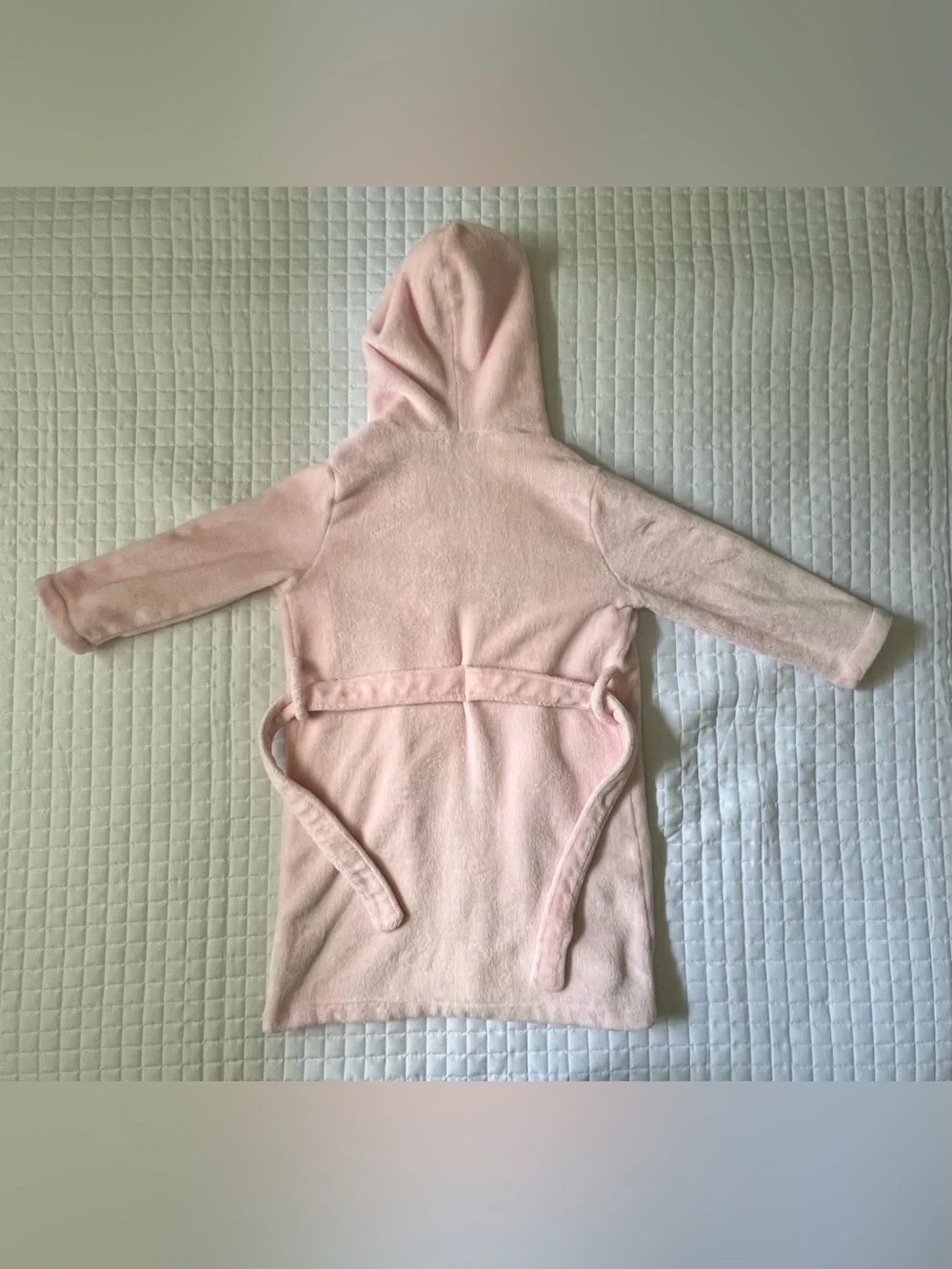 Pottery Barn Kids Light Pink Hooded Fleece Robe - Size 4-6